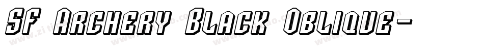 SF Archery Black Oblique字体转换